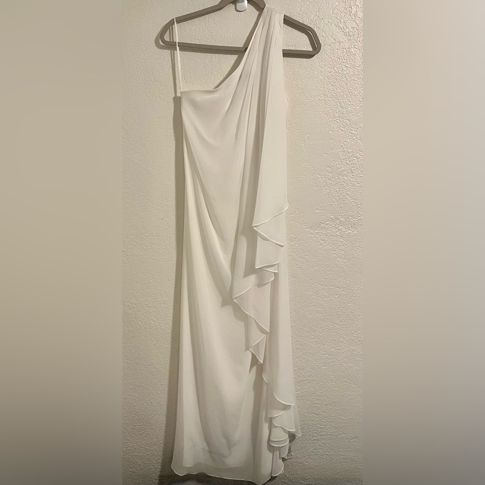 Flowy white, one shoulder Greek goodness type dress. Never worn.